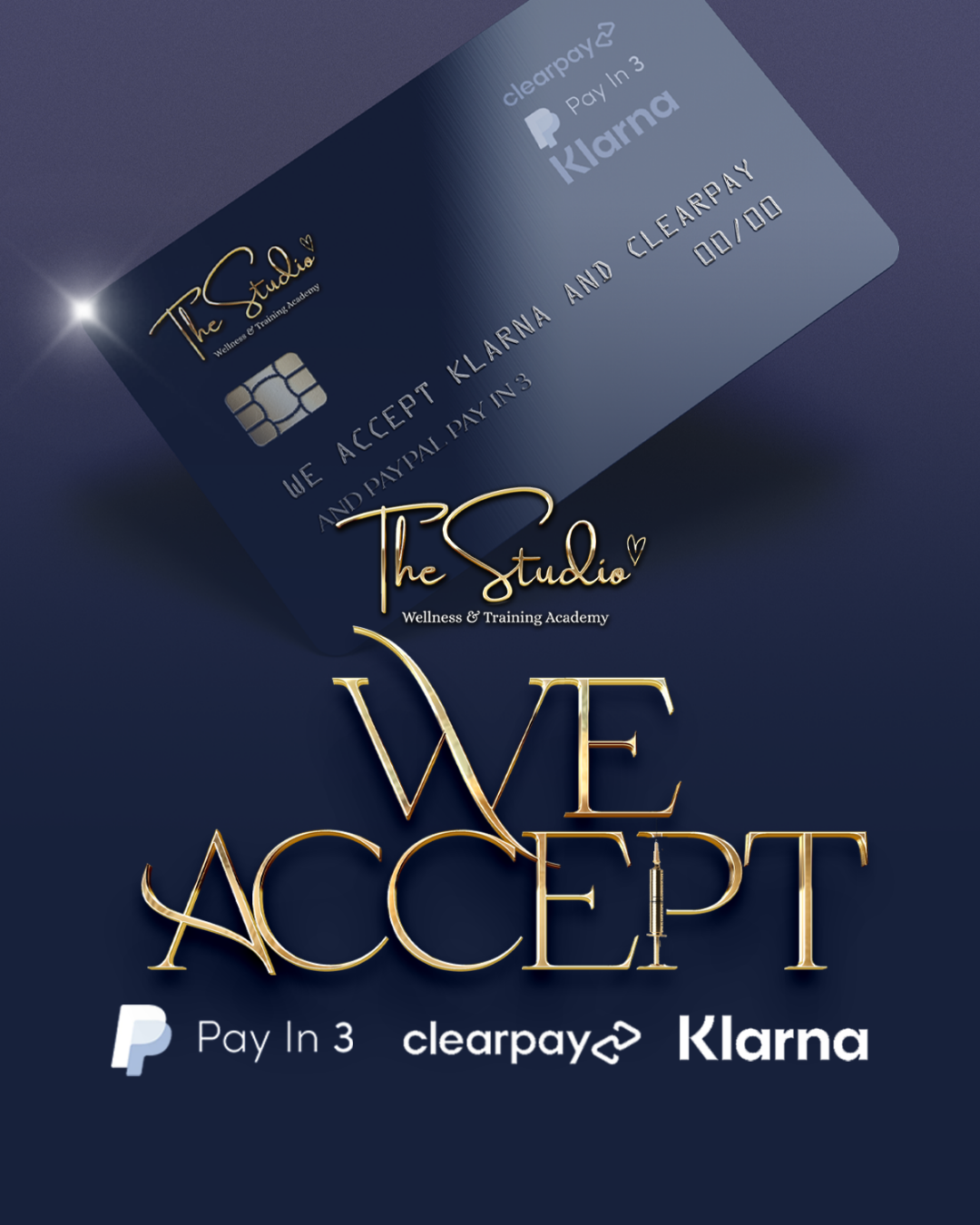 Flexible payment options for training at The Studio
